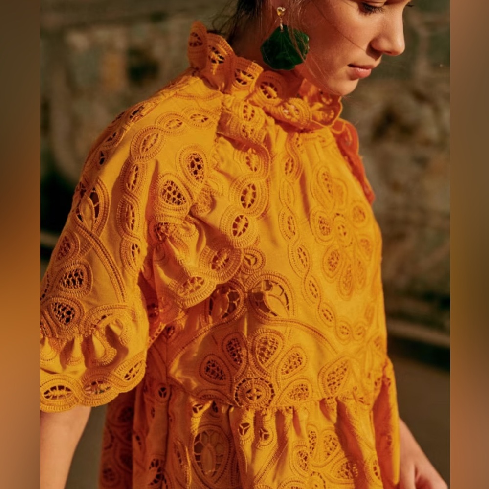 Sezane Nicole dress in Saffron size 36/4 - Picture 2 of 7